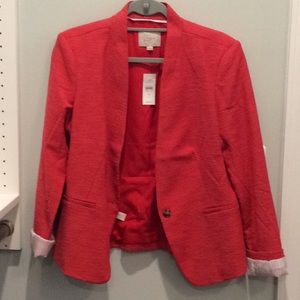 LOFT red one-button blazer